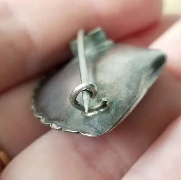 Antique brooch Victorian lighthouse and ship Sterling Silver seashell mermaid - Picture 16 of 16